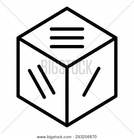 Line Dice Icon. Outline Line Dice Vector Icon For Web Design Isolated On White Background