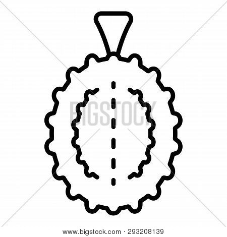 Whole Durian Icon. Outline Whole Durian Vector Icon For Web Design Isolated On White Background