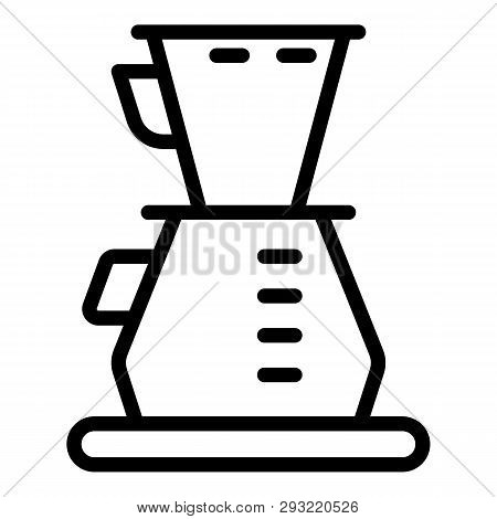 Classic Coffee Filter Icon. Outline Classic Coffee Filter Vector Icon For Web Design Isolated On Whi