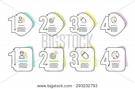 Target, Usb Stick And Teamwork Icons Simple Set. Search Sign. Targeting, Memory Flash, Man With Woma