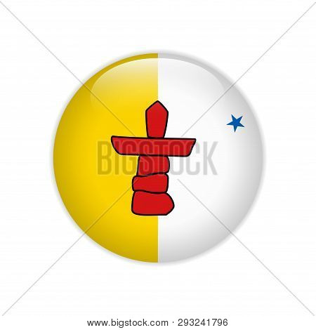 Flag Of Nunavut Button Signs And Symbols