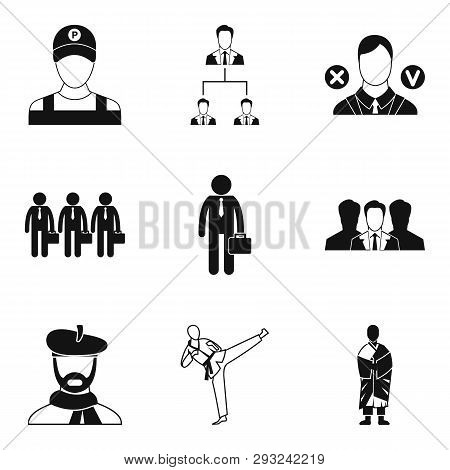 Main Office Icons Set. Simple Set Of 9 Main Office Icons For Web Isolated On White Background