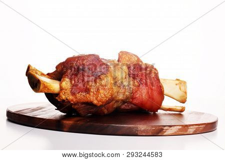 Roasted Pork Knuckle. Ham And Bacon Are Popular Foods In The West.