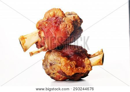 Roasted Pork Knuckle. Ham And Bacon Are Popular Foods In The West.