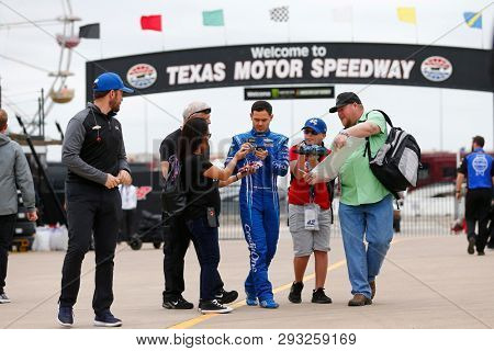 March 29, 2019 - Ft. Worth, Texas, USA: Kyle Larson (42) gets ready to practice for the O'Reilly Auto Parts 500 at Texas Motor Speedway in Ft. Worth, Texas.