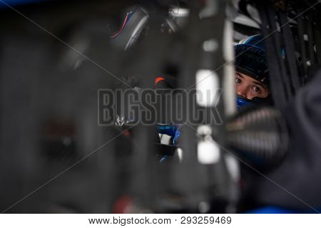 March 30, 2019 - Ft. Worth, Texas, USA: Kyle Larson (42) gets ready to practice for the O'Reilly Auto Parts 500 at Texas Motor Speedway in Ft. Worth, Texas.