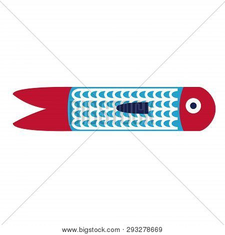 Small Fish Flat Illustration On White. Marine And Undewater Life Series.