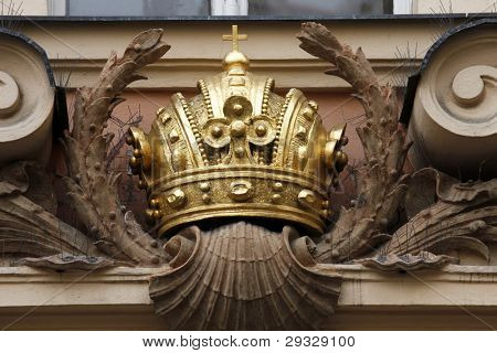 Crown, Kinsky Palace, Old town square, Prague