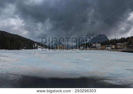 Lake, Misurina, Italy, Dolomites, Mountain, Landscape, Nature, Hotel, Background, Travel, Beautiful,