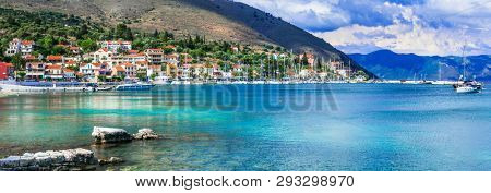 Greece travel - picturesque coastal village Agia Efimia in Kefalonia , Ionian islands