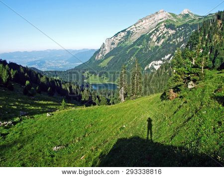 Alpine Peak Margelchopf Above The Voralpsee Lake And In The Alviergruppe Mountain Range - Canton Of 