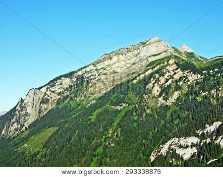 Alpine Peak Margelchopf Above The Voralpsee Lake And In The Alviergruppe Mountain Range - Canton Of 