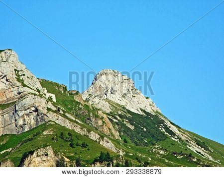 Alpine Peak Margelchopf Above The Voralpsee Lake And In The Alviergruppe Mountain Range - Canton Of 