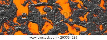 Seamless Magma- Large File. Destroy Molten- Fluid Metal