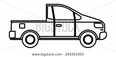 Platos Truck Isolated Icon Vector Illustration Design