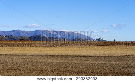 Brianza, Lombardy, Italy: Rural Landscape At Winter (january) Along The Road To Montevecchia