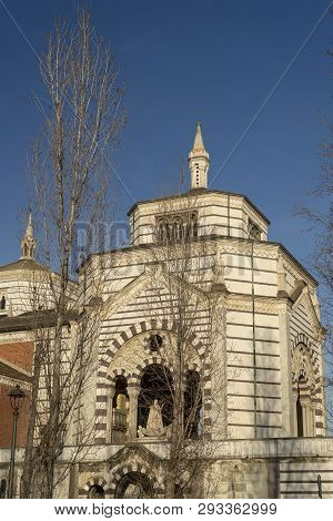 Milan, Lombardy, Italy: Exterior Of The Historic Cemetery Known As Cimitero Monumentale