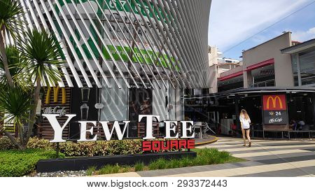 Singapore- 14 Mar, 2019: View Of Yew Tee Square Which Located Right Next To Yew Tee Mrt Station In S