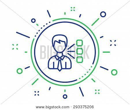 Third Party Line Icon. Team Leader Sign. Business Conversation Symbol. Quality Design Elements. Tech
