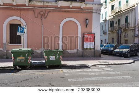 Taranto, Italy - 3 February 2019 - The Town Center Of A Big City In Southern Italy, On The Sea With 