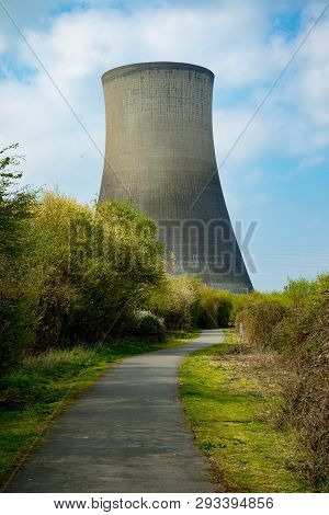 Didcot, United Kingdom, March 28th 2019:- The Cooling Towers Of Didcot  Power Station In Oxfordshire