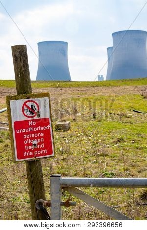 Didcot, United Kingdom, March 28th 2019:- The Cooling Towers Of Didcot  Power Station In Oxfordshire