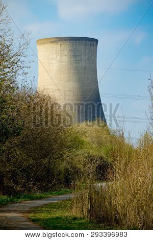 Didcot, United Kingdom, March 28th 2019:- The Cooling Towers Of Didcot  Power Station In Oxfordshire