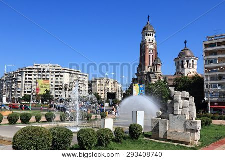 Ploiesti, Romania - August 20, 2012: City Square In Ploiesti, Romania. Ploiesti Is The 9th Largest C