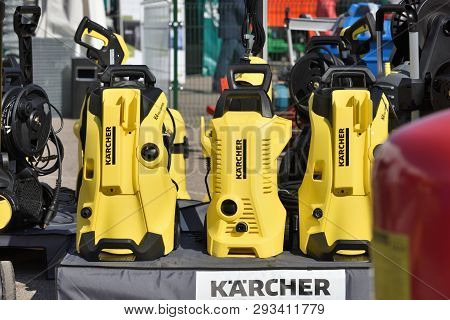 Vilnius, Lithuania - April 04: Karcher High Pressure Cleaners In Vilnius On April 04, 2019. Karcher 