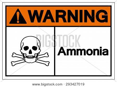 Warning Ammonia Symbol Sign, Vector Illustration, Isolate On White Background Label .eps10
