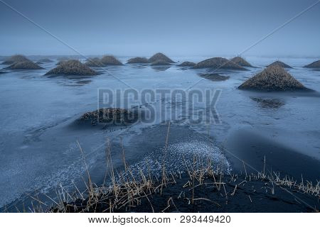 Mystic Landscape Of Stokksnes Close To Höfn On At Dusk, Iceland, Europe