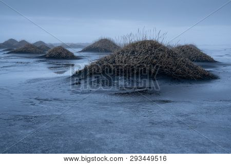 Mystic Landscape Of Stokksnes Close To Höfn On At Dusk, Iceland, Europe
