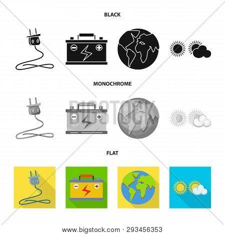 Vector Illustration Of Innovation And Technology  Symbol. Set Of Innovation And Nature  Stock Vector