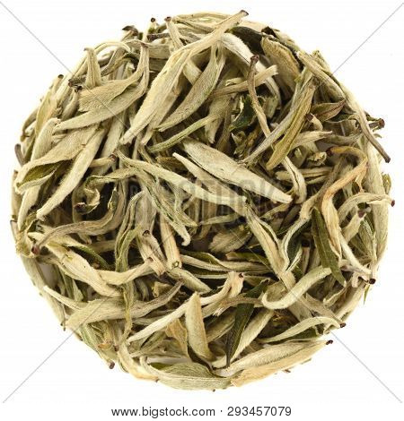 Yunnan Snow Buds White Tea Round Shape Isolated