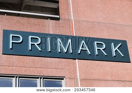 Hamburg, Germany - February 16, 2019: Primark Logo And Sign. Primark Is Fashion Clothing Store.