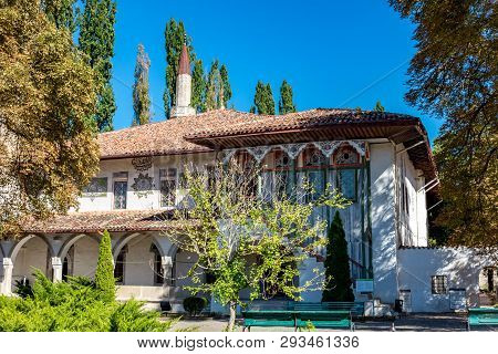 Bakhchysaray, Crimea - September 2014: The Khan Palace Or Hansaray Is Bakhchysarai, Crimea. Historic