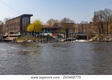 Bydgoszcz, Kujawsko-pomorskie / Poland - April, 4, 2019: Buildings On The Island In The City Center.