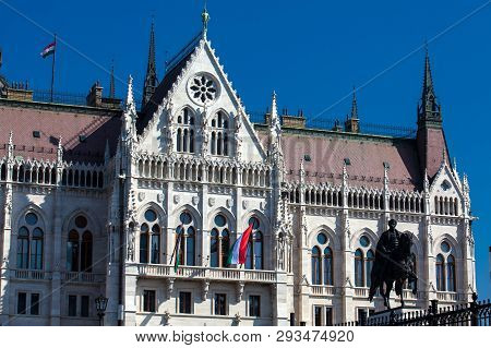 Hungary Parliament Building In A Beautiful Sunny Day