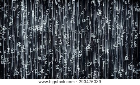Pound Sterling Gbp Currency Dark Abstract Background
