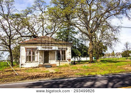 Abandoned Uninhabitable Single Level House In Disrepair