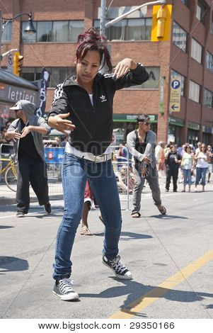 Street Dancers Performing At The Toronto Gay Pride Festival