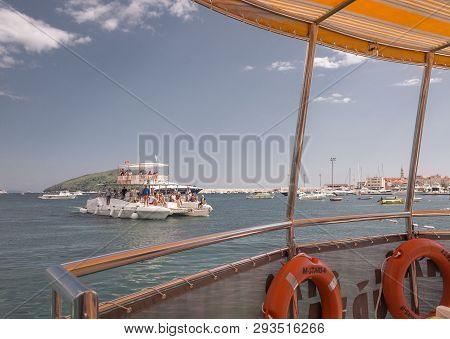 Boat Trip Along The Coast Of Budva In Montenegro