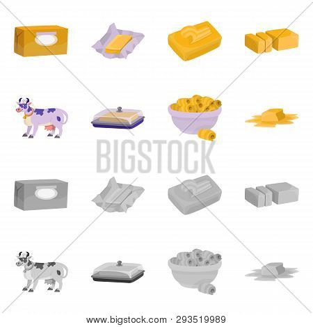 Isolated Object Of Creamy And Product Logo. Collection Of Creamy And Farm Stock Symbol For Web.