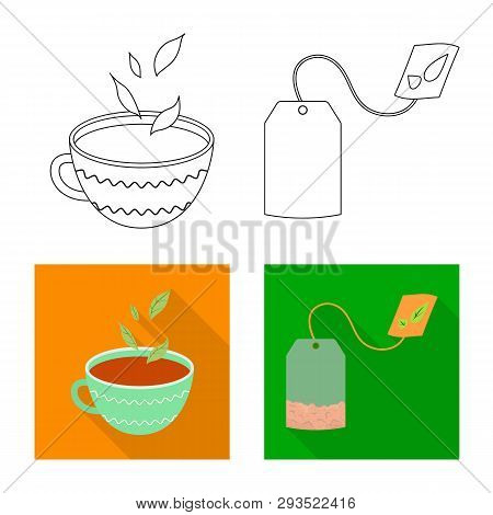 Vector Illustration Of Healthy And Floral  Sign. Set Of Healthy And Gradient Vector Icon For Stock.