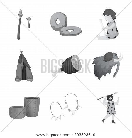 Isolated Object Of History And Era Symbol. Collection Of History And Neolithic Vector Icon For Stock