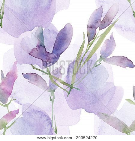 Floral Seamless Pattern. Hand Drawn Illustration. Fullsize Raster Atrwork.