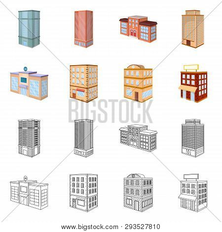 Vector Illustration Of Construction And Building Symbol. Set Of Construction And Estate Stock Vector