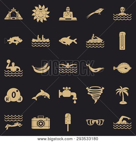 Plunge Icons Set. Simple Set Of 25 Plunge Vector Icons For Web For Any Design