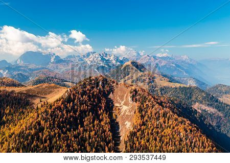 Autumn With The Foliage In The Alps Of Friuli Venezia-giulia