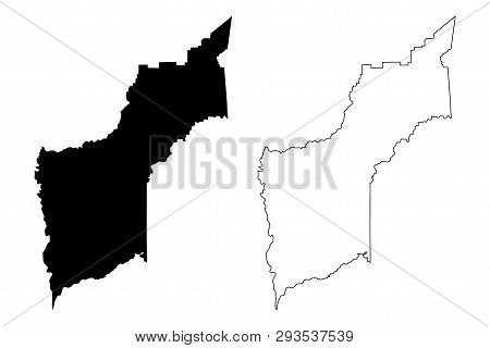 Yuba County, California (counties In California, United States Of America,usa, U.s., Us) Map Vector 